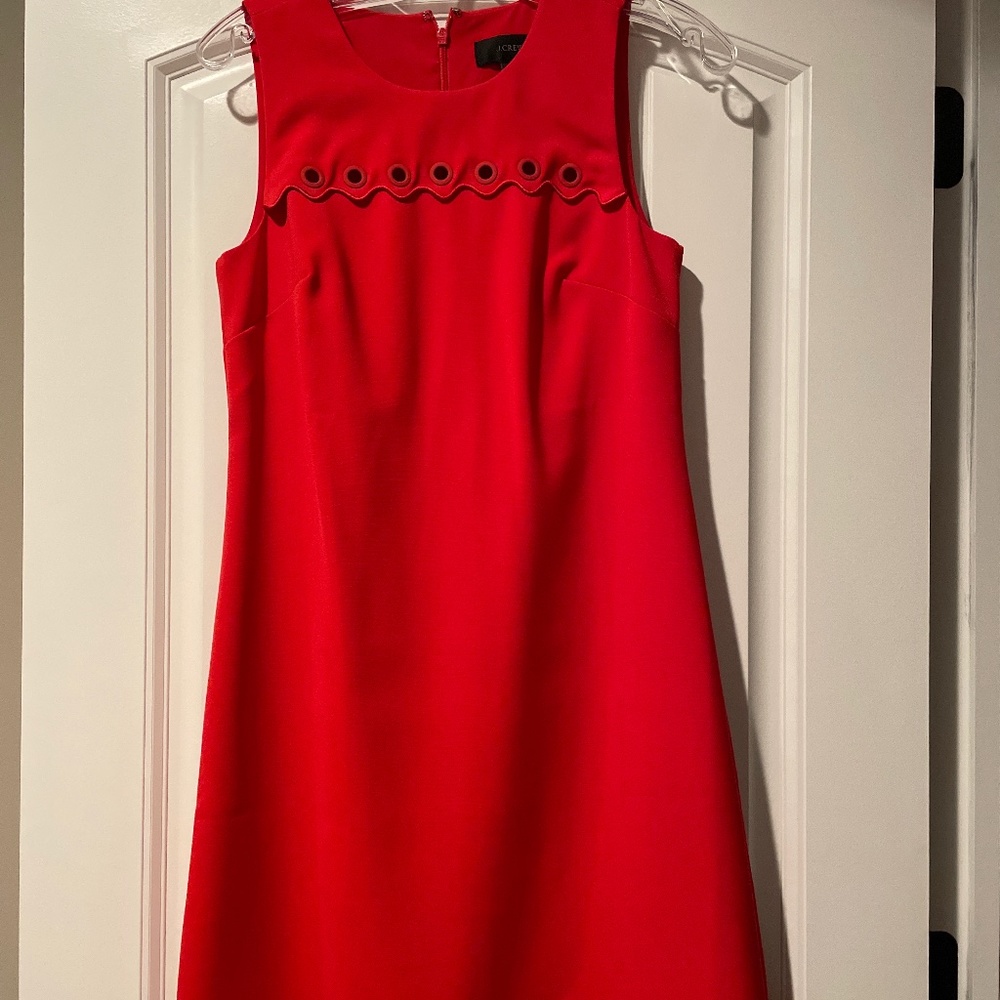 J Crew Scalloped Dress With Grommets